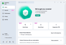 Kaspersky Plus security interface