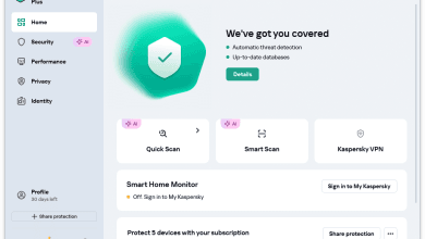 Kaspersky Plus security interface